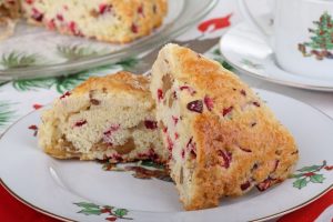 A recipe for easy to make and simple cranberry scones.