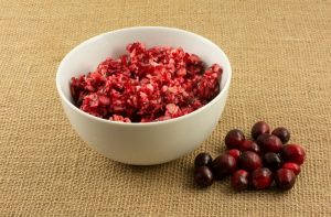 Chopped Cranberries in a Bowl - Fresh