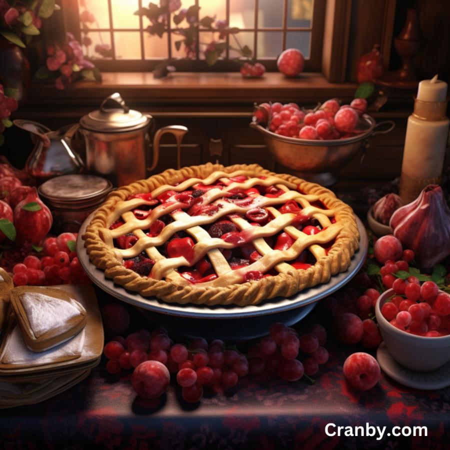Set in the 1800s this apple pie with cranberries was a holiday treat.