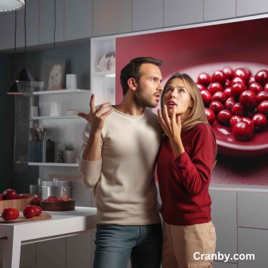 A fearful, funny couple are weighing the benfits of eating cranberries raw