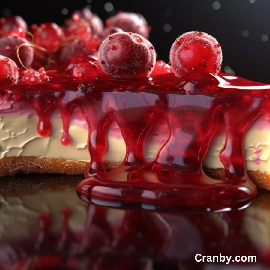 Gooey cheesecake with cranberries and sparkling recipe