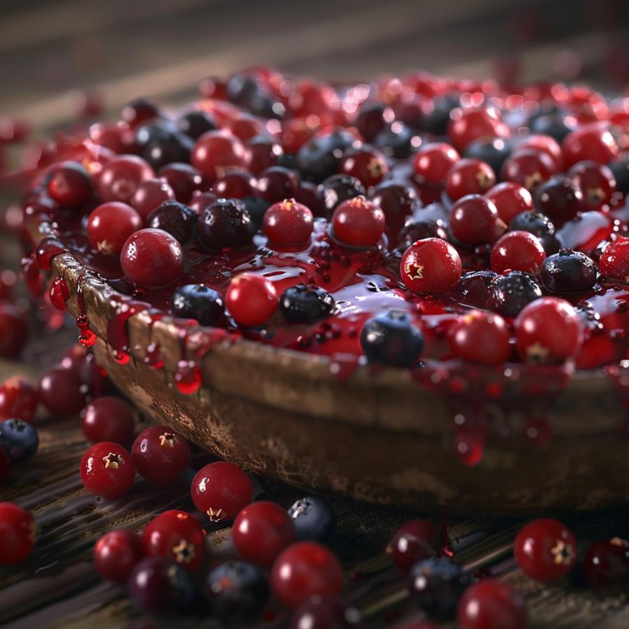 Fresh Cranberry Blueberry sauce in a Bowl, steaming hot and delcicious recipe