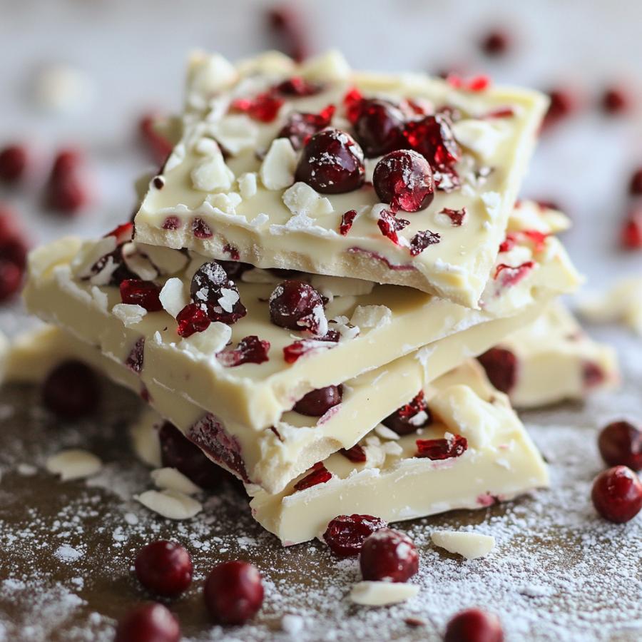 White Chocolate Cranberry Bark