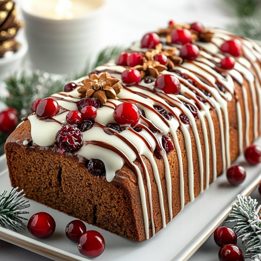 Cranberry Gingerbread Loaf