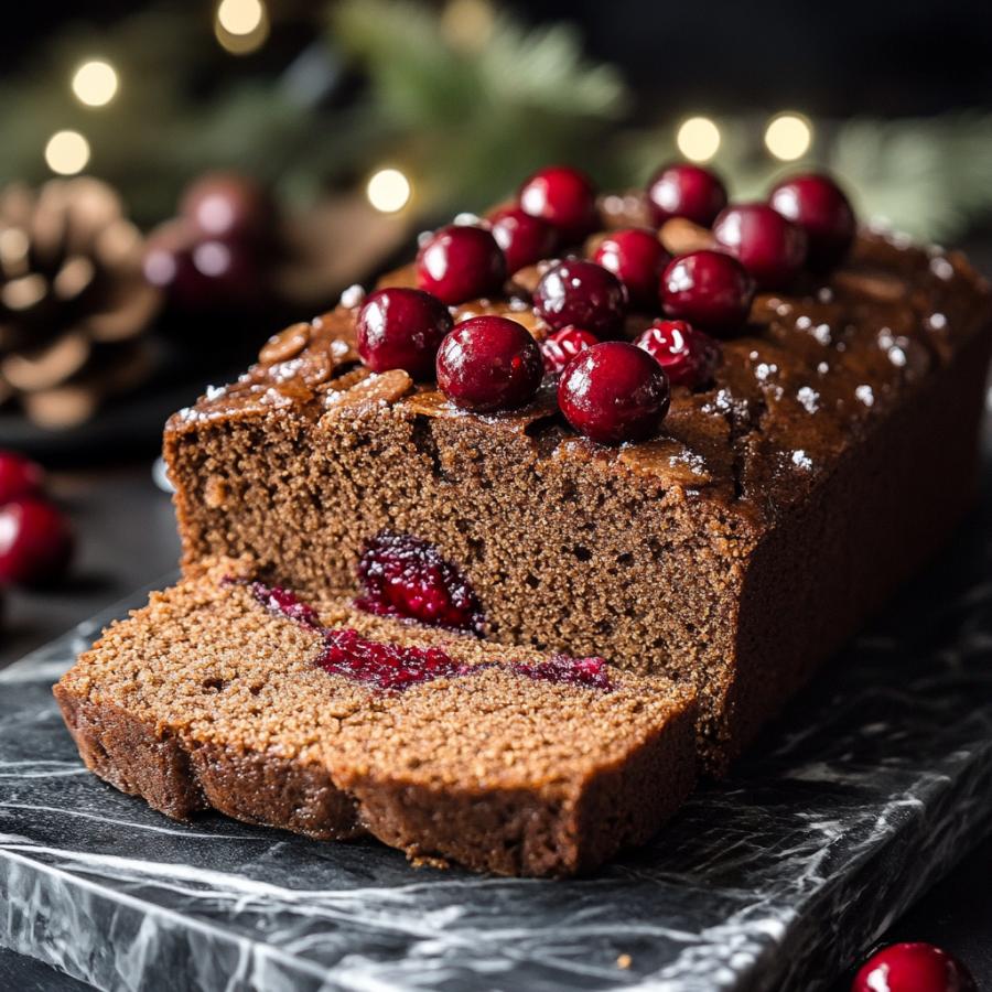 Cranberry Gingerbread Loaf