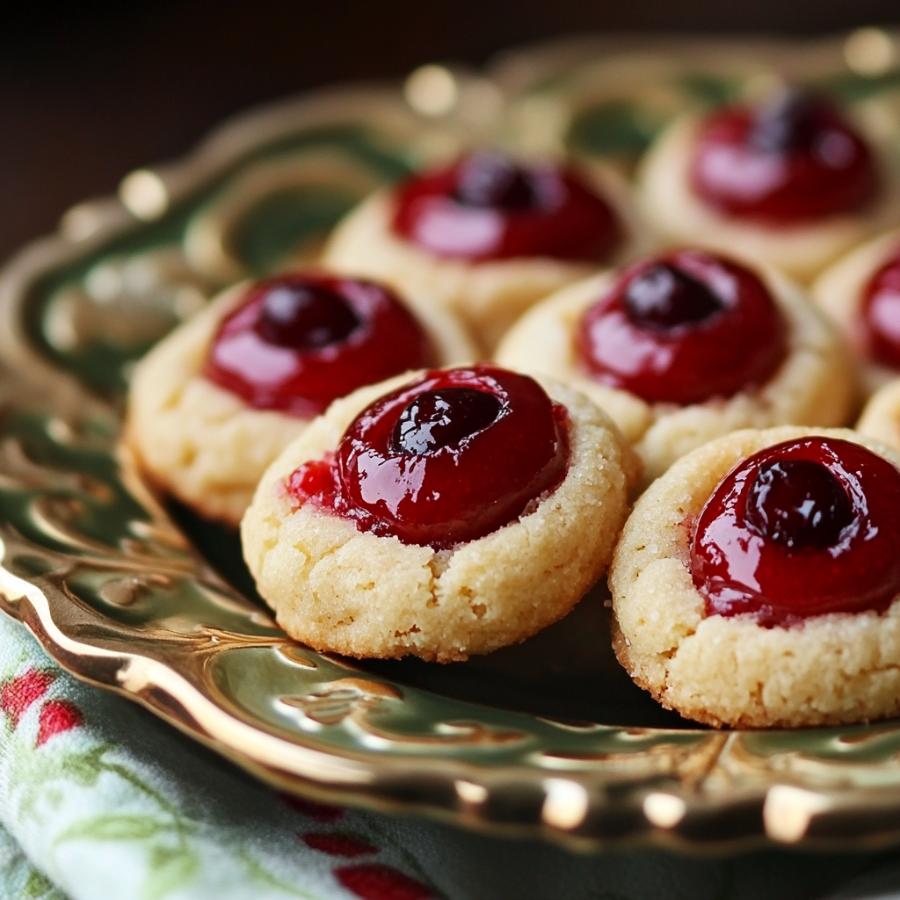 Cranberry Thumbprint Cookies