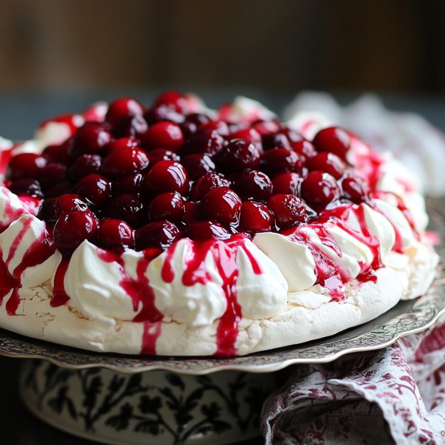 Cranberry Pavlova