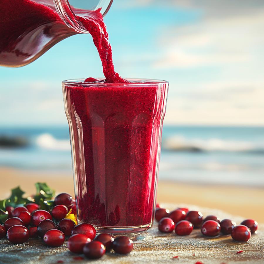 Smoothie with Added Cranberry Powder