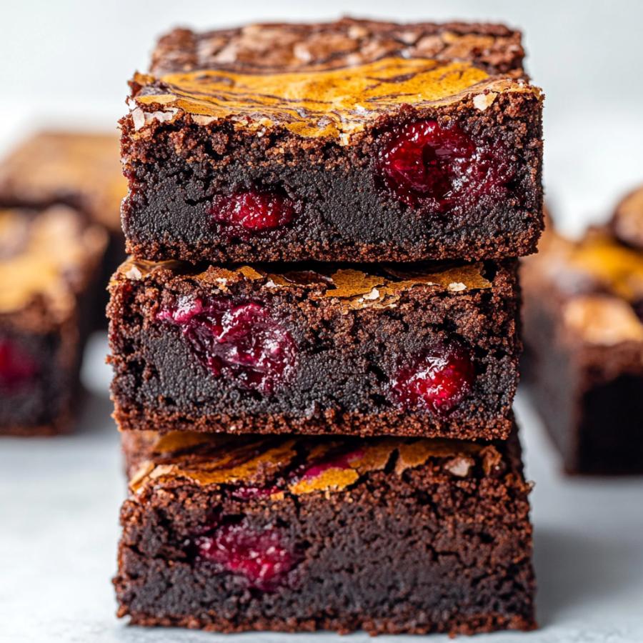 Cranberry Swirl Brownies