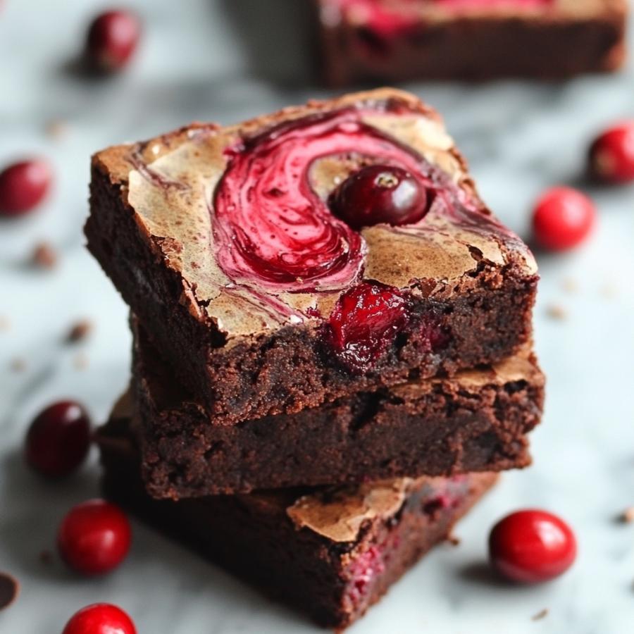 Cranberry Swirl Brownies Recipe