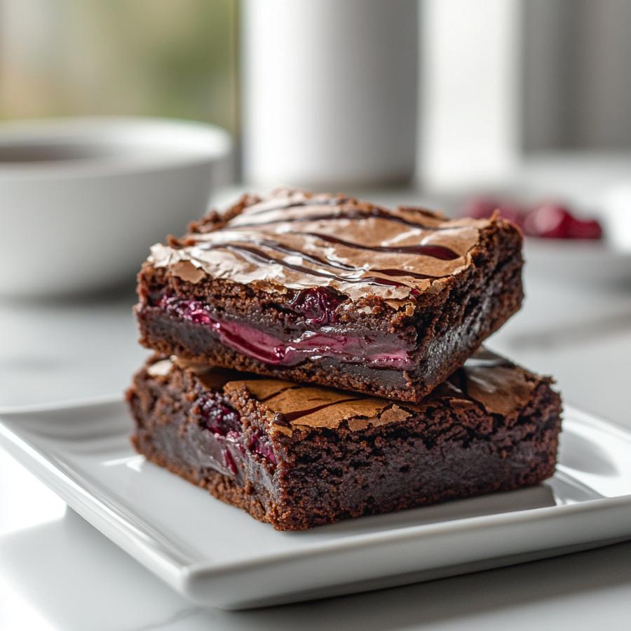 Cranberry Swirl Brownies