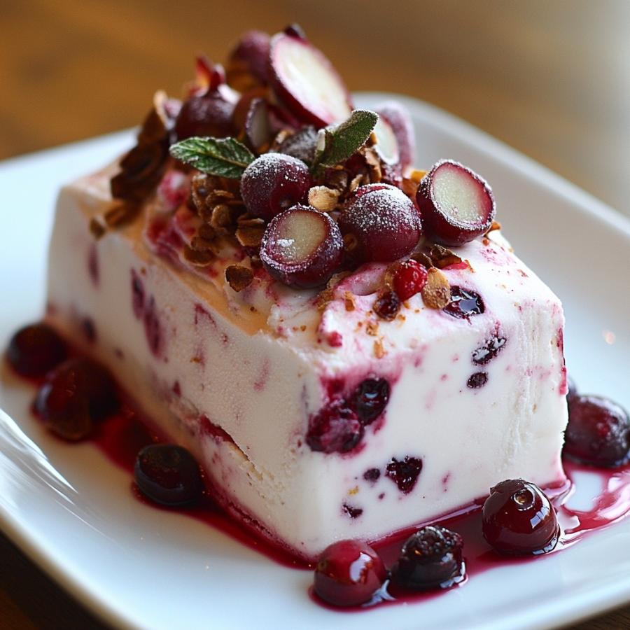 Cranberry Semifreddo Italian Dessert