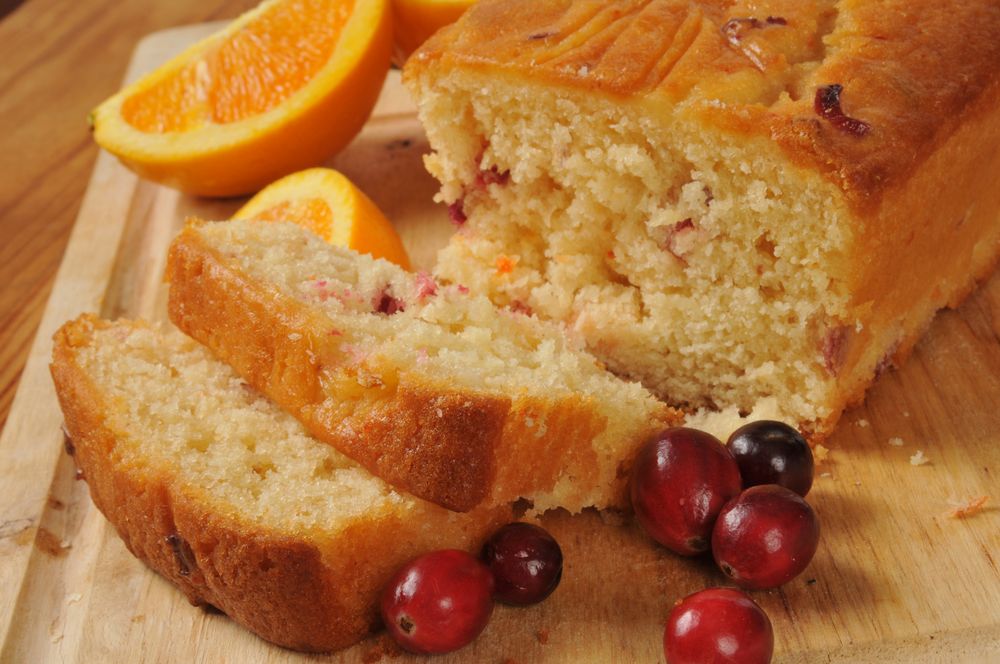 Baked Loaf of Fresh orange and Cran Dessert