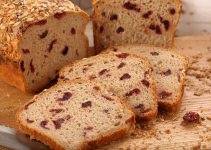 Recipe for some delicious bread that has sprinkles of cranberries baked inside.