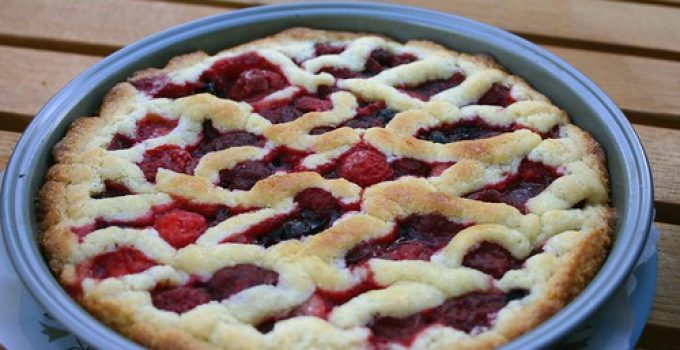 Summer Cranberry Tart with Blueberries & Raspberries