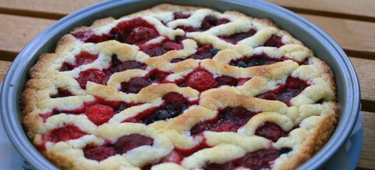 Summer Cranberry Tart with Blueberries & Raspberries