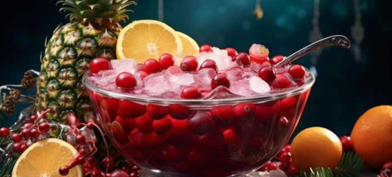 An easy recipe for a simple drink over the holidays with lots of fruit and juice.