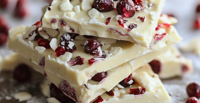 White Chocolate Cranberry Bark