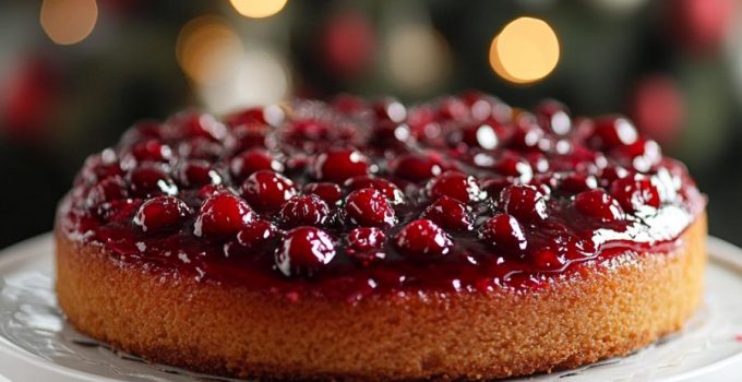 Cranberry Christmas Upside-Down Cake