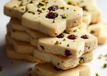 Cranberry Pistachio Shortbread Cookies