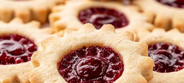 Beautiful and Tasty Looking Cranberry Linzer Cookies