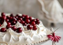 Cranberry Pavlova Dessert - Meringue