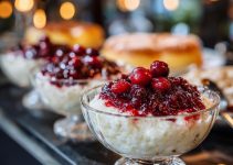 Rice Pudding with Cranberry Topping